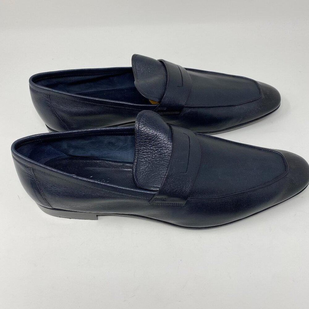 berluti leather slip on loafers
